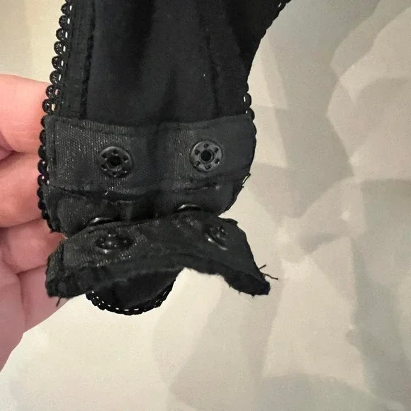 2 Pc Moda Intll Y2K Pants Bodysuit XS/S Black Going Out Club Mob Wife - Picture 6 of 8